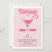 Weihnachtscocktails Party Einladung (Vorderseite)