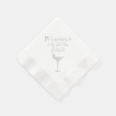 Weihnachtscocktails Retro 50er Silver Motif Napkin Serviette (Ecke)