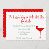 Weihnachtscocktails Retro 50er Style Feiertagskarte (Vorne/Hinten)