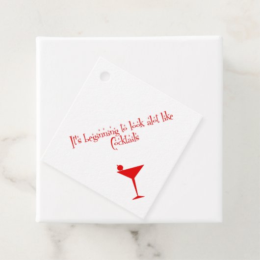 Weihnachtscocktails Retro 50er Style Paper Napkins Geschenkanhänger (Beispiel)