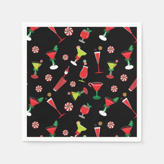 Weihnachtscocktails Serviette (Vorderseite)