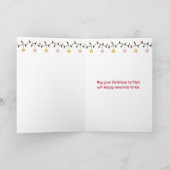 Weihnachtscoconut mit Weihnachtsmannmütze Karte (Innenseite)