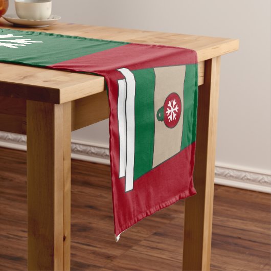 Weihnachtscoffes Schneeflocken Kurzer Tischläufer (Beispiel)