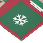 Weihnachtscoffes Schneeflocken Tischdecke (Schrägansicht)