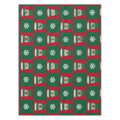 Weihnachtscoffes Schneeflocken Tischdecke (Vorderseite)