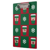 Weihnachtscoffes Schneeflocken Urlaub Klemmbrett (Links)