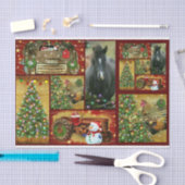 Weihnachtscollage Frosty Horse GMC LKW Tractor Seidenpapier (Handwerk)