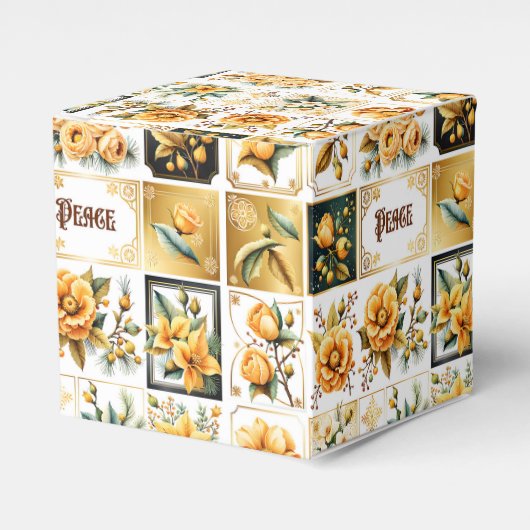 WeihnachtsCollage in Gold Geschenkschachtel (Vorderseite)