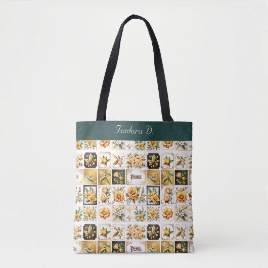 WeihnachtsCollage in Gold Tasche (Vorderseite)