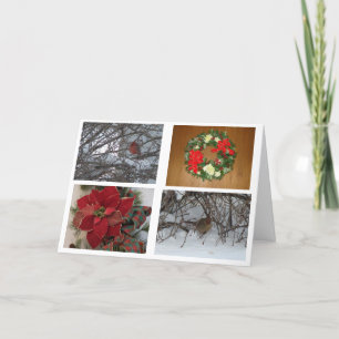 Weihnachtscollage, innen und außen feiertagskarte