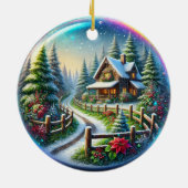 Weihnachtscollage Keramik Ornament (Hinten)