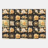 WeihnachtsCollage mit Gold und Weiß-Blume Geschenkpapier Set (Vorderseite 3)