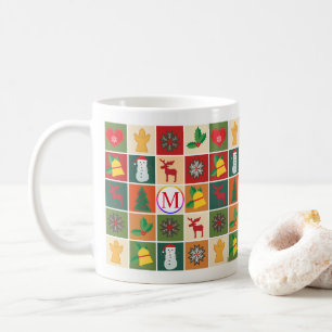 WeihnachtsCollage mit Monogram Kaffeetasse