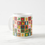 WeihnachtsCollage mit Monogram Kaffeetasse (Vorderseite Links)