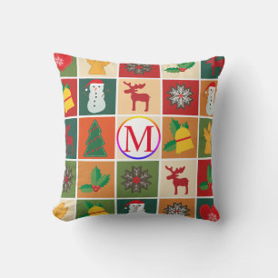 WeihnachtsCollage mit Monogram Kissen