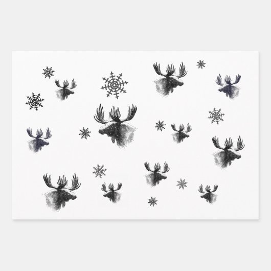 Weihnachtscollagen Wrapping Paper Sheets Geschenkpapier Set (Vorderseite 3)