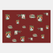 Weihnachtscollagen Wrapping Paper Sheets Geschenkpapier Set (Vorderseite 2)