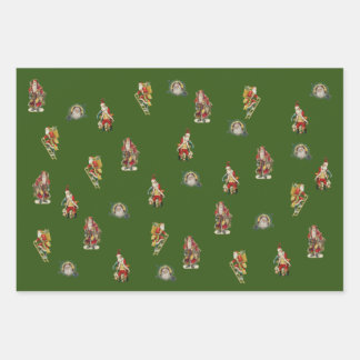 Weihnachtscollagen Wrapping Paper Sheets Geschenkpapier Set