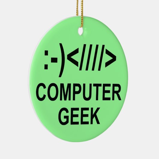 Weihnachtscomputer Geek Keramikornament (Rechts)