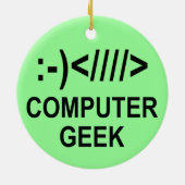 Weihnachtscomputer Geek Keramikornament (Hinten)