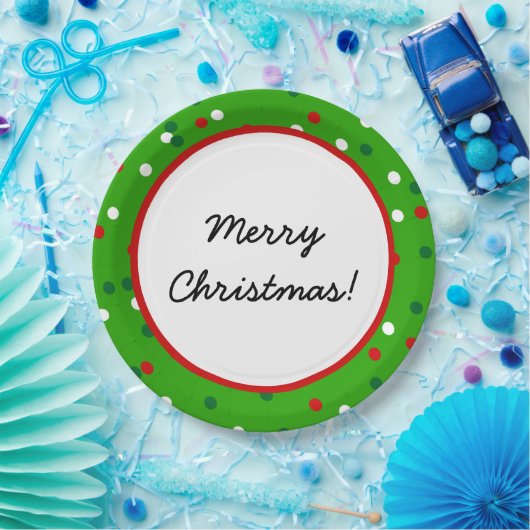 WeihnachtsConfetti • Weihnachtsbaum besprüht Pappteller (Party)