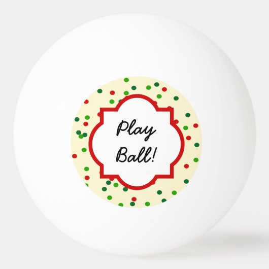 WeihnachtsConfetti • Zuckerplätzchen besprüht Tischtennisball (Vorderseite)
