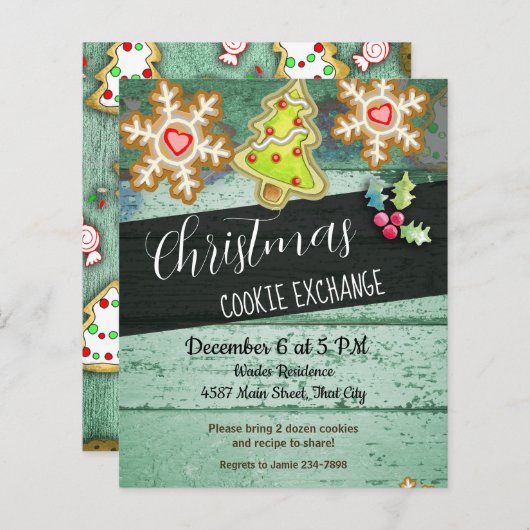 Weihnachtscookies Exchange-Party (Vorne/Hinten)