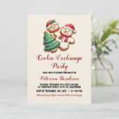 Weihnachtscookies I Cookie Exchange Party Einladung (Stehend Vorderseite)