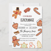 Weihnachtscookies tauschen Party Einladung aus (Vorderseite)