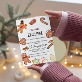 Weihnachtscookies tauschen Party Einladung aus
