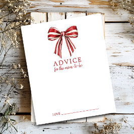 Weihnachtscoquette Bow Babyduschenhinweis