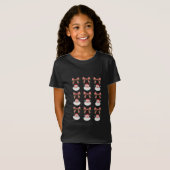 Weihnachtscoquette Bow Santa Vintage Weihnachten R T-Shirt (Vorne ganz)
