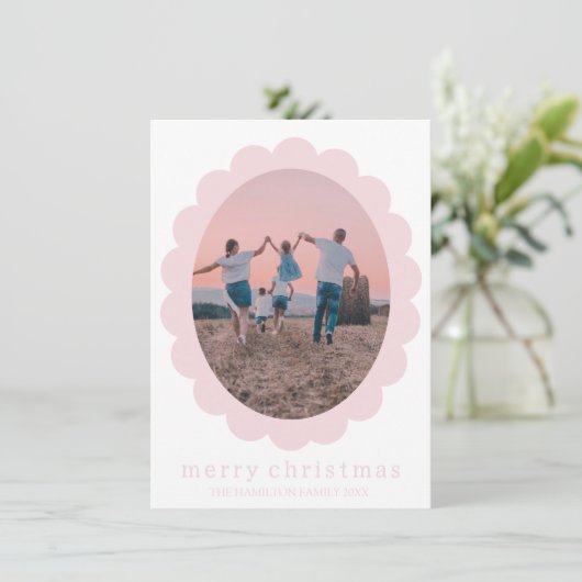 Weihnachtscoquette Nutcracker Grandmillennial Feiertagskarte (Stehend Vorderseite)