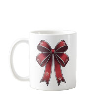 Weihnachtscoquette Red Bow & Snowflakes Design Tas