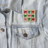 Weihnachtscoquettes Red Green Bow Xmas Season Girl Button (Beispiel)