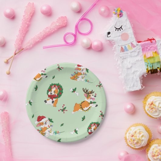 Weihnachtscorgi-Papier-Teller Pappteller (Party)