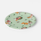 Weihnachtscorgi-Papier-Teller Pappteller (Schrägansicht)