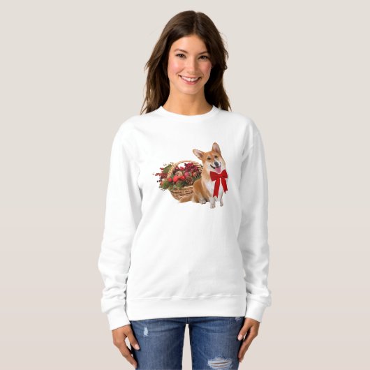 "Weihnachtscorgi-" Sweatshirt (Vorne ganz)