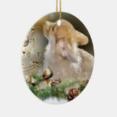 Weihnachtscorgi-Welpe Keramikornament (Rechts)