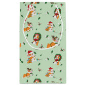 Weihnachtscorgis-Geschenk-Tasche Kleine Geschenktüte (Rückseite)