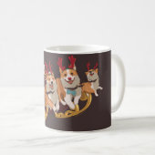 Weihnachtscorgis Kaffeetasse (VorderseiteRechts)