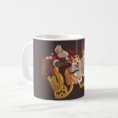 Weihnachtscorgis Kaffeetasse (Vorderseite Links)