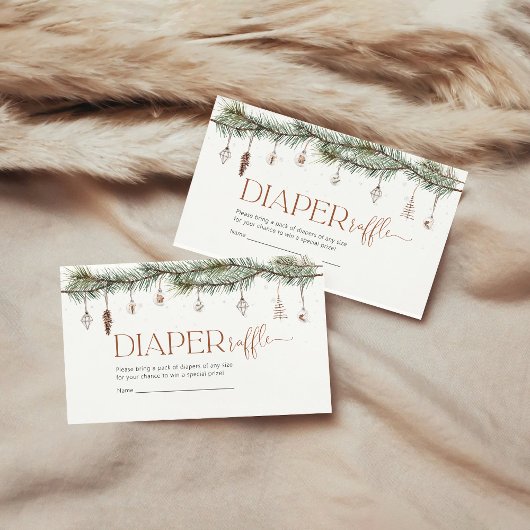 Weihnachtscosy Diapers Raffle Enclosure Card Begleitkarte