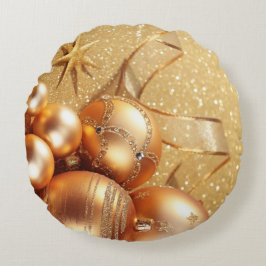 Weihnachtscousin Festif Rundes Kissen