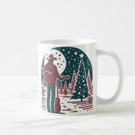 Weihnachtscowboy Block Druck Tasse
