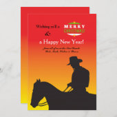 Weihnachtscowboy-Feiertags-Karte Feiertagskarte (Vorne/Hinten)