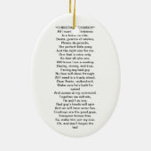 Weihnachtscowboy-Verzierung Keramik Ornament (Hinten)