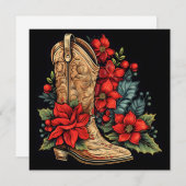 Weihnachtscowboy Weihnachtsgrüßkarte Feiertagskarte (Vorne/Hinten)