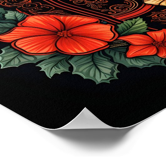 Weihnachtscowboystiefel Poster (Ecke)