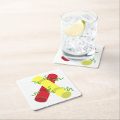 Weihnachtscracker Rechteckiger Pappuntersetzer (Vor Ort)